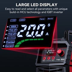 ARCCAPTAIN TIG Welder 200A DC HF TIG/Stick 2 in 1 Inverter Welding Machine LED🔥