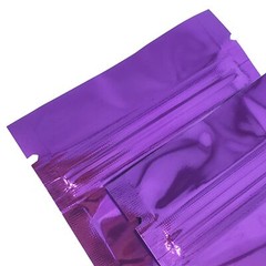 Purple Silver Clear Front Mylar Zip Seal Pouch for Hard Candy Products-2.5×3.5″