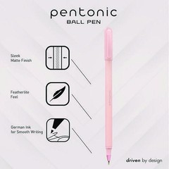 TOPS PENTONIC Gel Pen, Stick, Fine 0.7 mm, Red Ink, Pale Pink Barrel, 10/Pack
