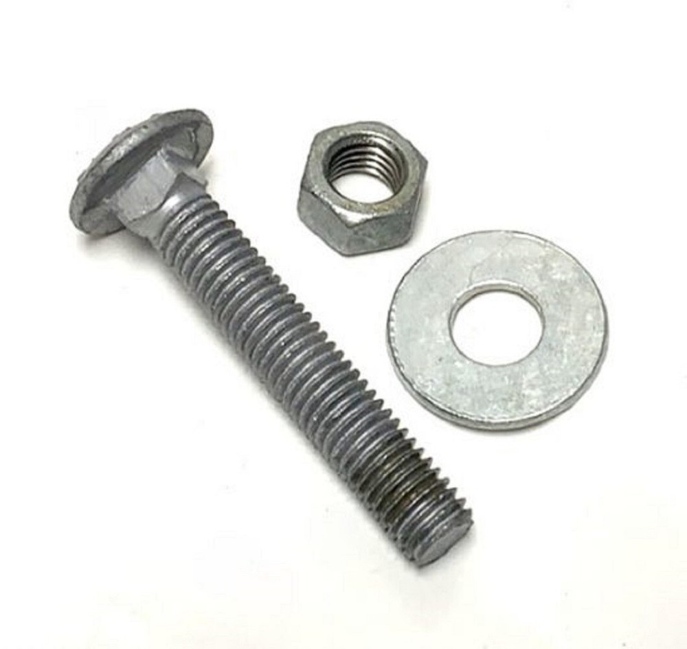3/8-16 X 3 Carriage Bolts Hot Dipped Galvanized With Washers & Nuts