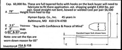 60,000 lb. Cap. Forklift Forks, 7′ long, very good condition, will fit any lift!