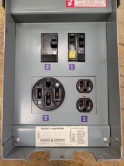 Square D PAK-55C RV Power Outlet 70A 120/240V 1 Phase 3 Wire Series 1 Raintight