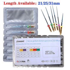 6pcs Dental NiTi Super Rotary Files Endodontic Endo Motor Root Canal 21/25/31mm