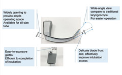 Digital laryngoscope Video laryngoscope with reusable disinfectable blade color