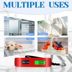 Luggage Scale, 110lb Luggage Weight Scale with 4 Unit Switching Functions&LED
