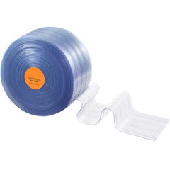 VEVOR Strip Curtain Ribbed PVC Door Curtain 150’x8″ Roll Cooler Freezer Plastic