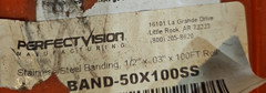 .030″ x 1/2″ x 100′ steel banding – 1 roll Perfect Vision – brand new