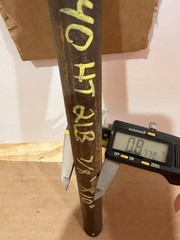 One Piece 4140 Hot Rolled Steel Bar Round Stock Heat Treated 7/8” OD x ~10”