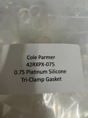 Cole Parmer 42RXPX-075 0.75 In Platinum Silicone Tri-Clamp Gasket – Pack of 10