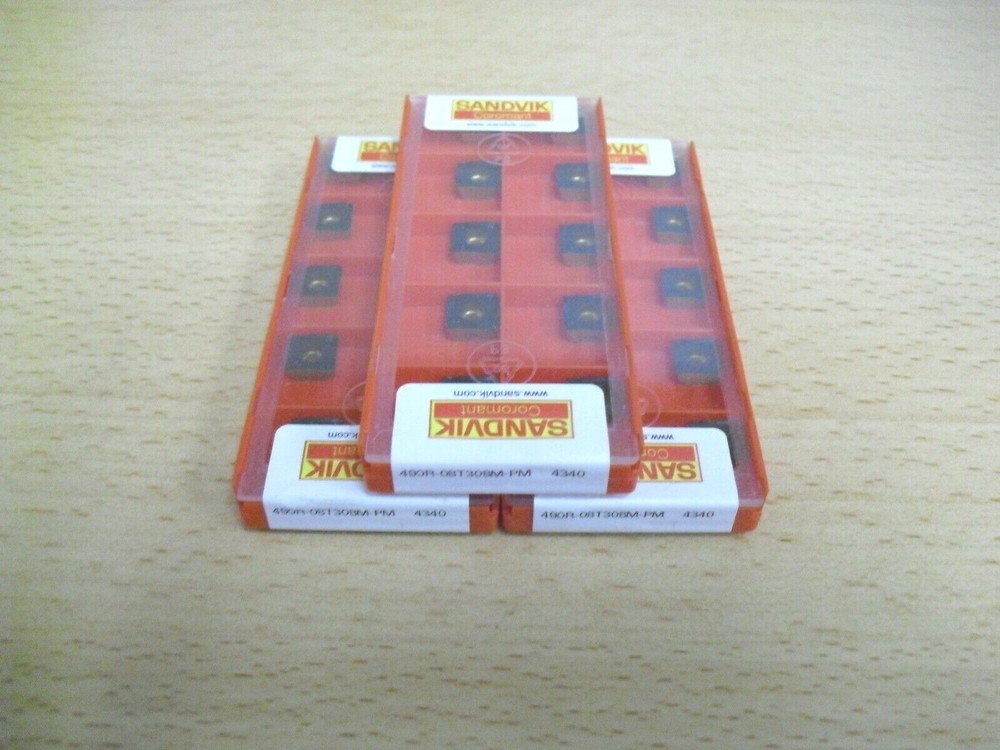 490R 08T308M PM 4340 SANDVIK INSERT **10PCS** Authentic as shown in photo