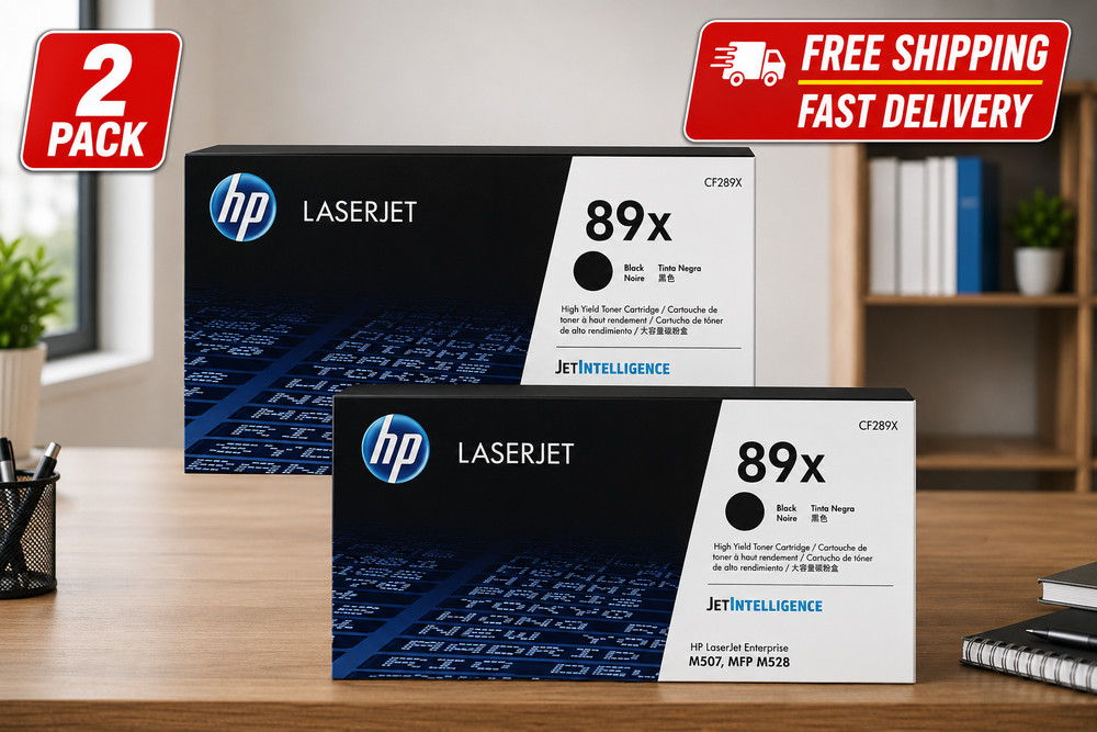 ✅2 PACK Original HP 89X Black High Yield Toner Cartridge (CF289X) Pack Of 2