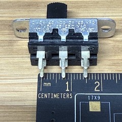 Switchcraft DPDT Slide Switch 3A @ 125VAC 1.5A @ 250VAC 0.5A @ 125VDC (10 Pack)