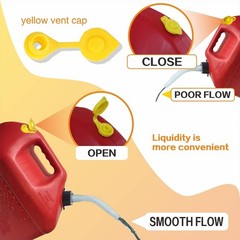 Gas Can Spout Replacement Old Style Flexible Pour Nozzle with Gaskets Vent Ca…