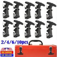 2-10X Rubber Flexible T-Handle Hasp Draw Latch for Tool Box RV Cooler Golf Cart