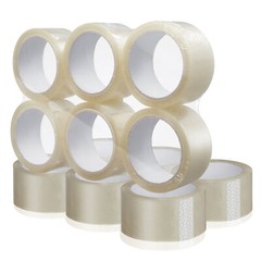 12 Rolls Heavy-Duty Clear Shipping Packing Moving Tape – 2.7 mil 2″ x 60 yards