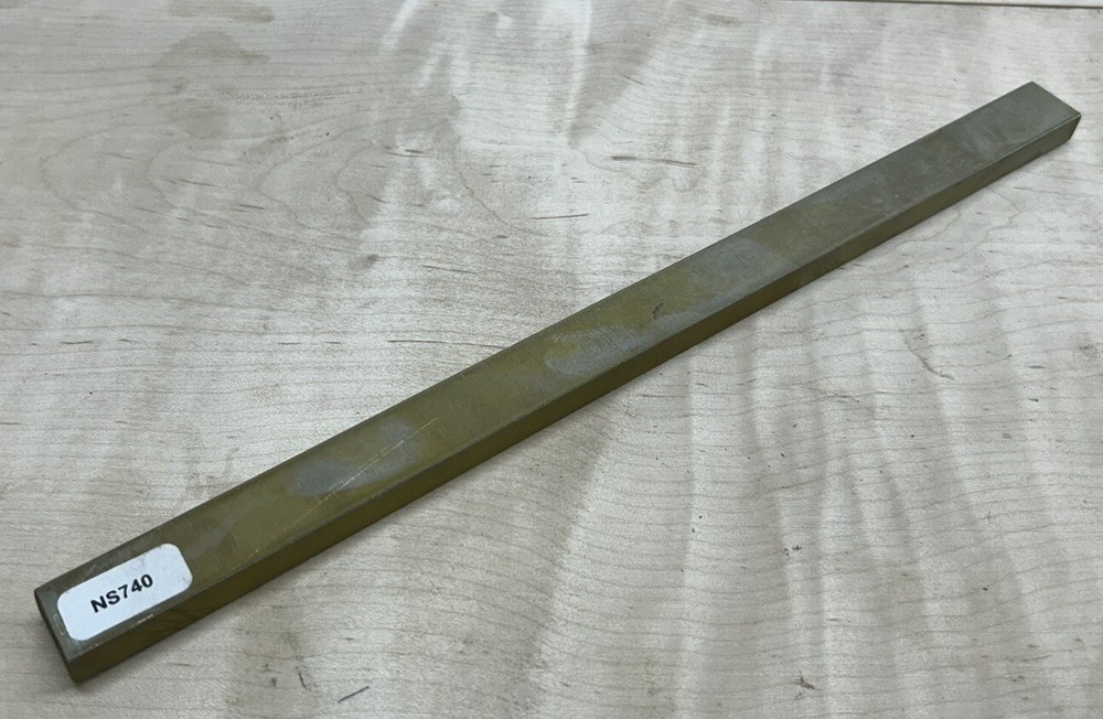 752 18% Nickel Silver Flat Bar 3/8” x 3/4” x 12” Knife making milling stock