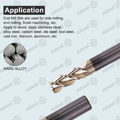 3 Flute 1/2″ Carbide End Mill – .030 Corner Radius Mill- ZRN Coated for Aluminum