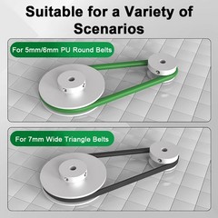 Aluminium V-Groove Pulley OD 20mm-100mm With Fixed Screw for 5mm/6mm Width Belt