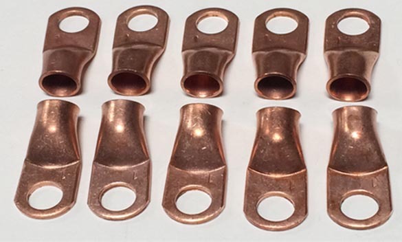 (10) 4 GAUGE AWG X 3/8 in COPPER LUG BATTERY CABLE CONNECTOR TERMINAL