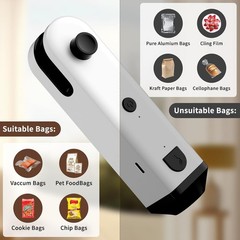 2026 New Upgraded Mini Bag Sealer,With Knife/Flash-Light/Magnet,800mah,USB-C Rec