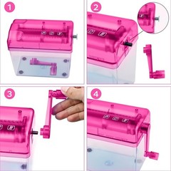 Portable Hand-Powered Shredder – Quiet Operation & 1L Capacity in Delightful Red
