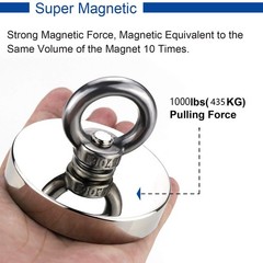 Fishing Magnets with Countersunk Hole 3.55 inch 1000LBS Force