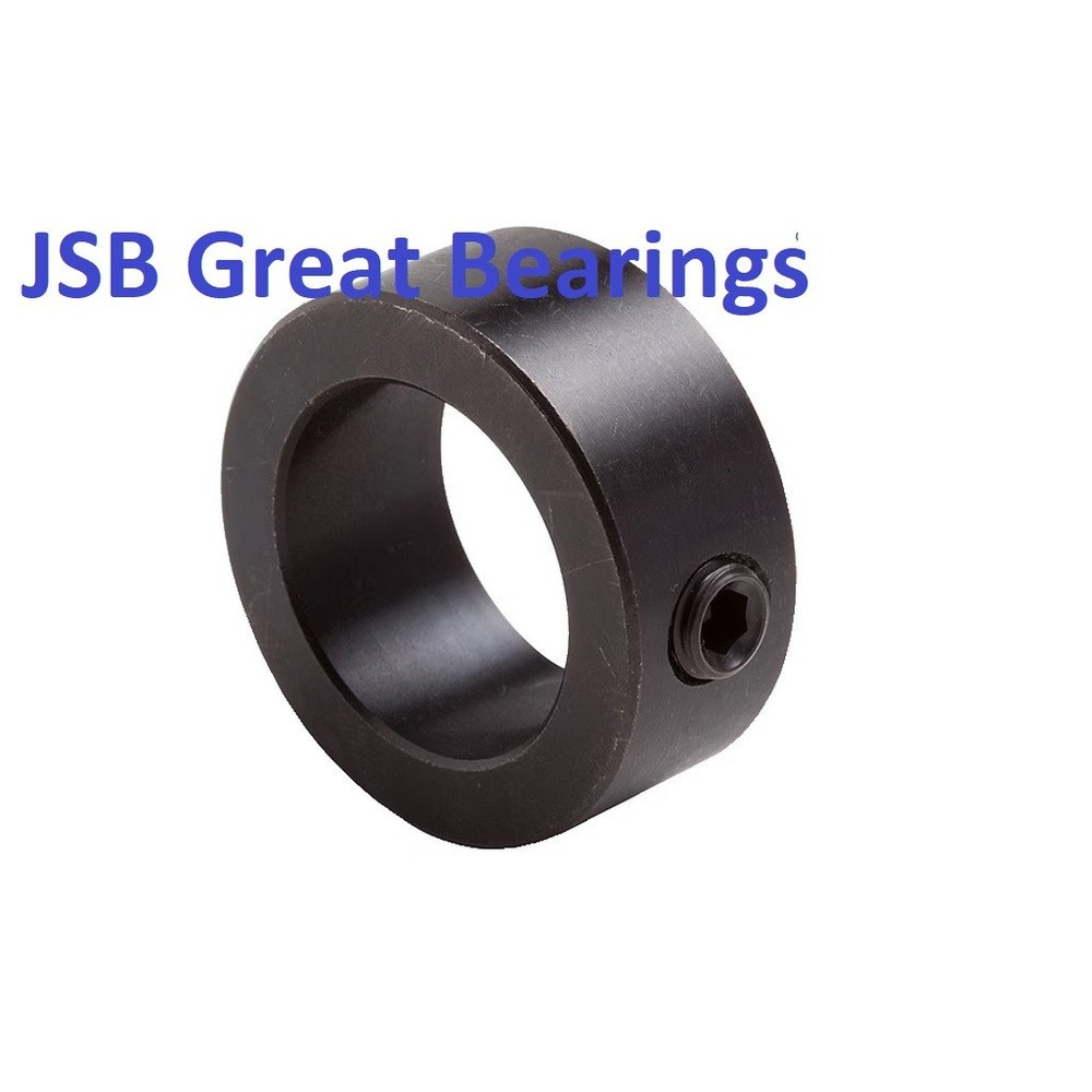 (Qty.10) 1/4″ Shaft Solid Steel Collar With Set Screw Black Oxide Plated 1/4