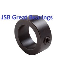 (Qty.10) 1/4″ Shaft Solid Steel Collar With Set Screw Black Oxide Plated 1/4