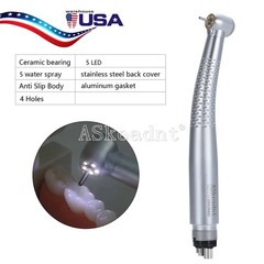 1-10*Dental 5 Led High Speed Handpiece Shadowless E-generator 5LED Hand piece 4H