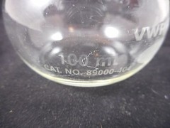 VWR Glass TC To Contain 100mL ± 0.08mL Volumetric Flask Stopper Size #13 B