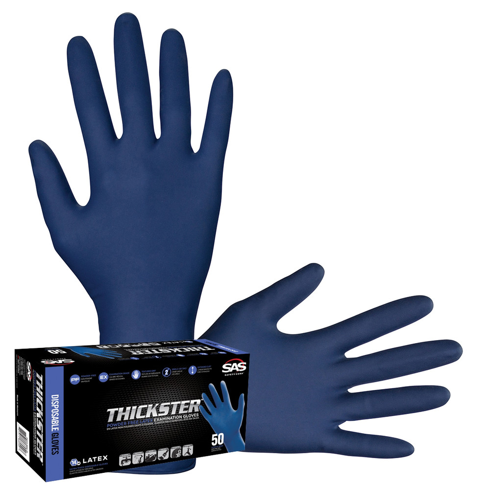 6604-20 SAS Safety Box of 50 Thickster PF Latex Disp. Gloves, XL