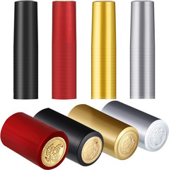 Blulu 200 Pcs Wine Sealer for Bottles PVC Heat Shrink Capsules Bottle Caps for W