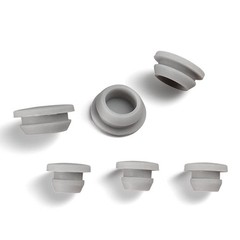 2-60mm Hole Plug Silicone Rubber T-Insert Bung Blanking Seal Cap Pipe Tube Grey
