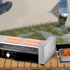 Hot Dog 5-10 Rollers Grill Cooker Machine 1700w-Commercial Grade-Stainless Steel