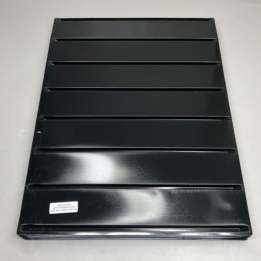Ice Cream Shelf Liner (25 Pack) P/N 4565 Black 7-Channel Pint Trays