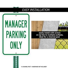No Truck Symbol Heavy Gauge Aluminum Parking Sign Rust Proof