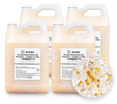 4 Gallon(28-30 LBS) “Dry & Dry” Orange & White Mixed Silica Gel Desiccant Bead