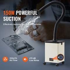 VEVOR 150W Laser Solder Fume Extractor Smoke Absorber 3-Stage Filters 332 m³/h