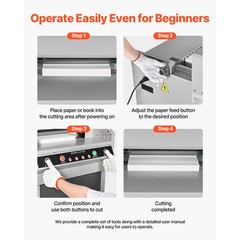 Uimoso Electric Paper Cutter with 17.72 in Width and 1.57 in Thickness