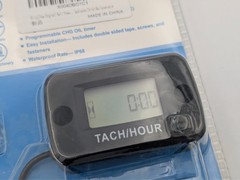Tach Hour Meter Digital LCD Inductive Tachometer Timing Self-Powered IP68 Retail