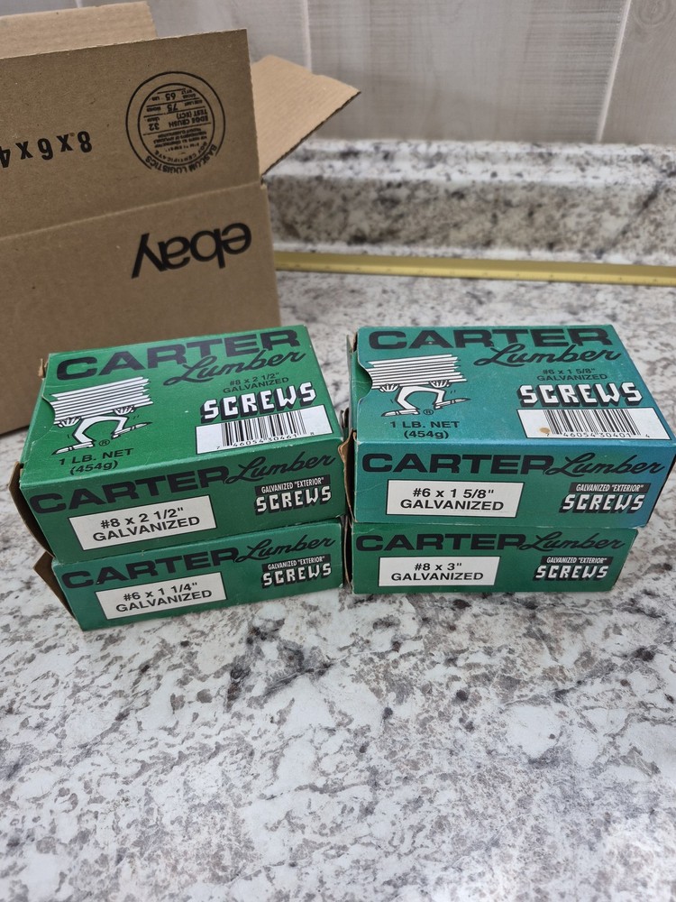 4 Lb Carter Lumber Galvanized Exterior Screws #6 #8 Assorted Lengths New