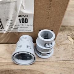 100 count- Ipex KTS15 (089147) 3/4″ PVC Kwikon® Snap-In Male ENT Conduit Adapter