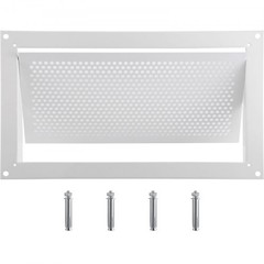 Wall Mounted Flood Vent, 8 in. H x 16 in. W x 2 in. D, White