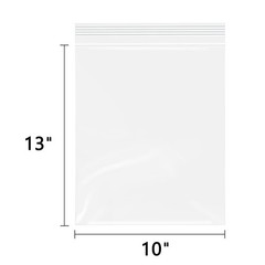 WEPOLY – 10″ x 13″(200 Count) Zip Plastic Poly Bags – 2 Mil Clear Reclosable …