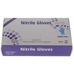 Dentistry Nitrile Exam/Medical Gloves Latex & Powder-Free Non-Sterile Textured