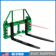 4000 Lbs Quick Attach Pallet Forks Frame w/ 48″ Fork Blade 2″ Hitch Receiver