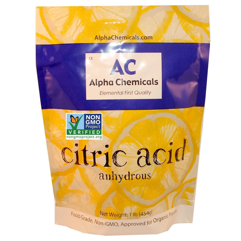 Alpha Chemicals Non-GMO Project Verified Citric Acid – 1 1 Pound (Pack of 1)