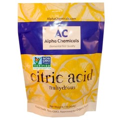 Alpha Chemicals Non-GMO Project Verified Citric Acid – 1 1 Pound (Pack of 1)