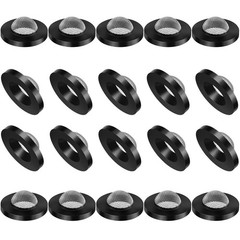 20 Pcs Hose Washer with Screen Filter Washers Stainless Steel & Black Rubber