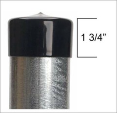 2″ Black Round Tubing Pipe End Cover Caps PVC Vinyl Flexible Rubber Tube Plug